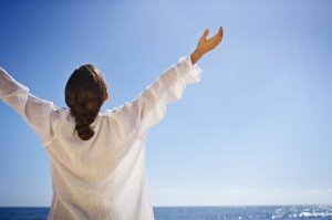 Young Woman, Arms Outstretched